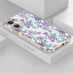 Plating Silicone Case For OPPO Find X5 Lite X3 X2 NEO F11 F5 F7 F9 F17 Pro F15 F19 F23 F21 F1S Shockproof Flowers Cover