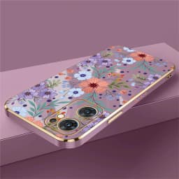 Plating Silicone Case For OPPO Find X5 Lite X3 X2 NEO F11 F5 F7 F9 F17 Pro F15 F19 F23 F21 F1S Shockproof Flowers Cover