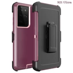 3 IN 1 For Samsung Galaxy S24 S23 S22 S21 S20 ULTRA S10 Plus Note 20 10 9 8 Heavy Duty Shockproof Armor +Belt CliP Phone Case