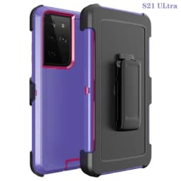 3 IN 1 For Samsung Galaxy S24 S23 S22 S21 S20 ULTRA S10 Plus Note 20 10 9 8 Heavy Duty Shockproof Armor +Belt CliP Phone Case