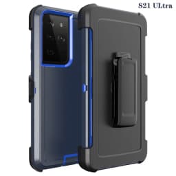 3 IN 1 For Samsung Galaxy S24 S23 S22 S21 S20 ULTRA S10 Plus Note 20 10 9 8 Heavy Duty Shockproof Armor +Belt CliP Phone Case