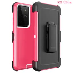 3 IN 1 For Samsung Galaxy S24 S23 S22 S21 S20 ULTRA S10 Plus Note 20 10 9 8 Heavy Duty Shockproof Armor +Belt CliP Phone Case