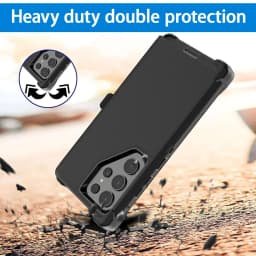 3 IN 1 For Samsung Galaxy S24 S23 S22 S21 S20 ULTRA S10 Plus Note 20 10 9 8 Heavy Duty Shockproof Armor +Belt CliP Phone Case