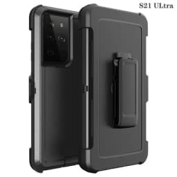 3 IN 1 For Samsung Galaxy S24 S23 S22 S21 S20 ULTRA S10 Plus Note 20 10 9 8 Heavy Duty Shockproof Armor +Belt CliP Phone Case