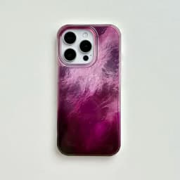 Beautiful Red Green Gradation Smudged Contrast Color Glacier Texture Protection Phone Case for iPhone 13 14 15 16 17 Pro Max