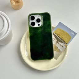 Beautiful Red Green Gradation Smudged Contrast Color Glacier Texture Protection Phone Case for iPhone 13 14 15 16 17 Pro Max