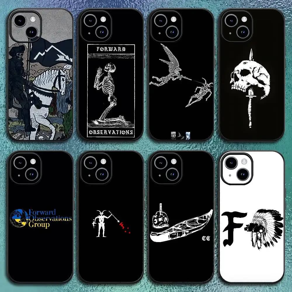 F-Forward O-Observations Group Phone Case For IPhone12 13 14 15 16 17Pro Max Plus Classic Black Soft Shell