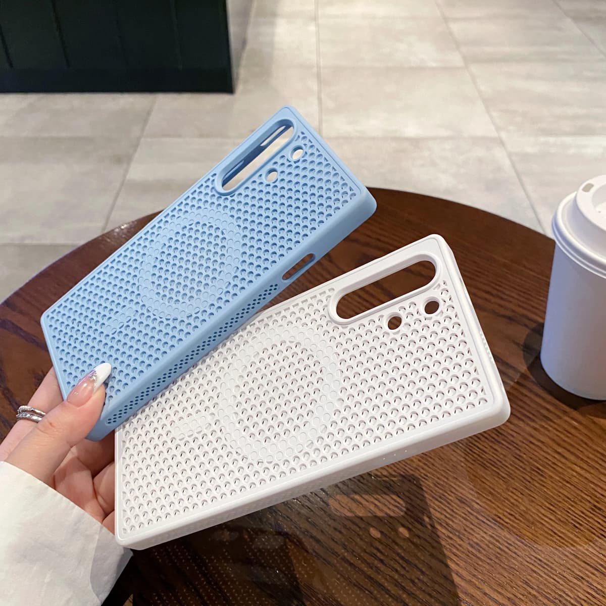 Honeycomb Grid Mesh Cooling Silicone Magsafe Case Cover ZTE Nubia RedMagic 10S Pro+ Heat Dissipation Shell Nubia RedMagic 10 Pro