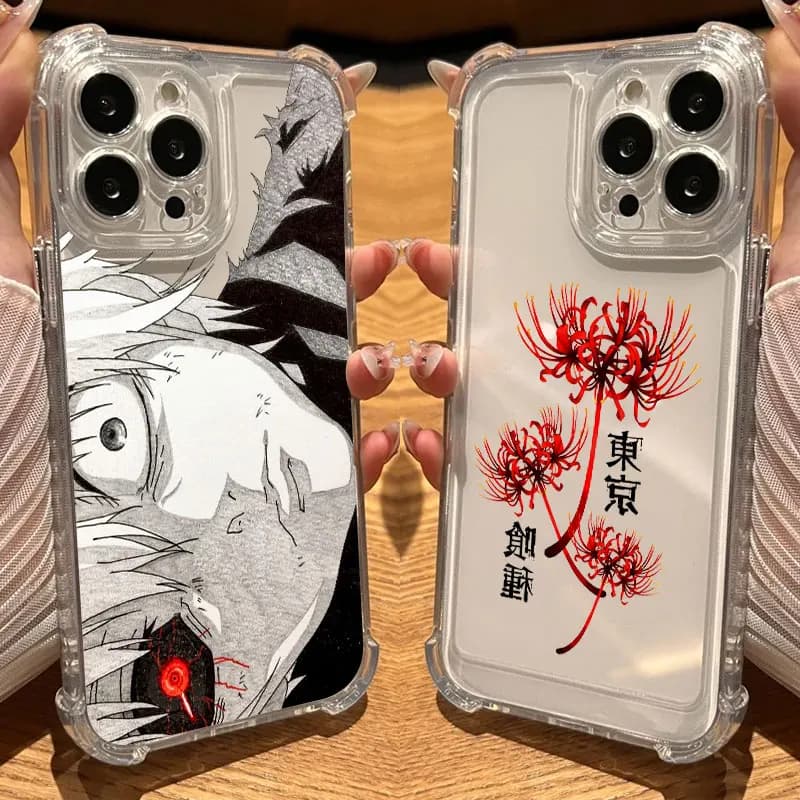 Tokyos Anime Ghouls Hot Phone Case Clear For iPhone 17 16 14 15 11 12 13 Pro Max 16E 16 Plus 17Air Soft Shockproof Silicon Cover