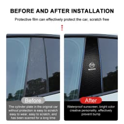 Car Emblem Center Pillar Sticker Auto Door Decorative Stickers For Nissan Tiida Sylphy Teana X Trail T30 T32 Almera Qashqai J10