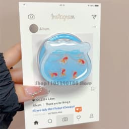 Korea Quicksand Shake Fish Tank Magnetic Holder Grip Tok Griptok Phone Stand Holder Support For iPhone For Pad Magsafe Smart Tok