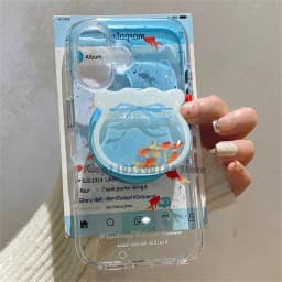 Korea Quicksand Shake Fish Tank Magnetic Holder Grip Tok Griptok Phone Stand Holder Support For iPhone For Pad Magsafe Smart Tok