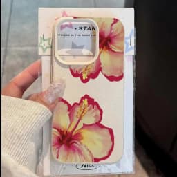 Elegant Pink Hibiscus Flower Lichee Silicone Phone Case For iPhone 17 16 Pro Max XS X XR 15 14 13 12 11 16 Plus Cover Soft Funda