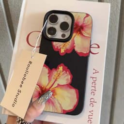 Elegant Pink Hibiscus Flower Lichee Silicone Phone Case For iPhone 17 16 Pro Max XS X XR 15 14 13 12 11 16 Plus Cover Soft Funda