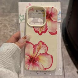 Elegant Pink Hibiscus Flower Lichee Silicone Phone Case For iPhone 17 16 Pro Max XS X XR 15 14 13 12 11 16 Plus Cover Soft Funda