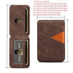 Detachable Leather Wallet Magnetic Phone Holder For Magsafe iPhone 17 Air 16 15 14 Plus 13 12 Pro Max Stand Bank ID Card Cover