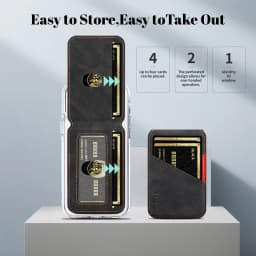 Detachable Leather Wallet Magnetic Phone Holder For Magsafe iPhone 17 Air 16 15 14 Plus 13 12 Pro Max Stand Bank ID Card Cover