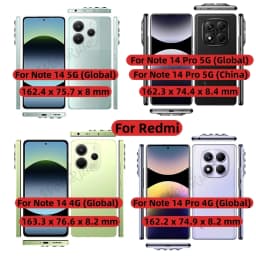 For Redmi Note 14 Pro 5G Case Cover Xiaomi Redmi Note 14 Pro Plus 5G Capas Shockproof Phone Back Holder Fundas Redmi Note 14 5G