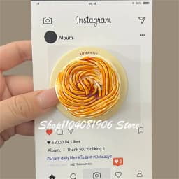 Korean Cute 3D Egg Noodles Magnetic Holder Phone Griptok Grip Tok Stand Support For iPhone 16 For Magsafe Accessories Smart Tok