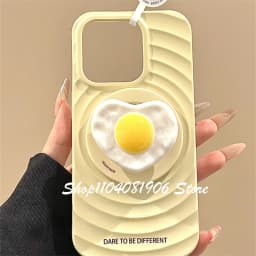 Korean Cute 3D Egg Noodles Magnetic Holder Phone Griptok Grip Tok Stand Support For iPhone 16 For Magsafe Accessories Smart Tok
