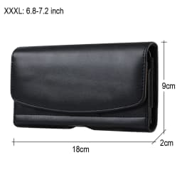 Universal Leather Phone Holster Belt Clip Case For iPhone 16 15 14 13 Pro Max Samsung S24 S23 Huawei Xiaomi Men Waist Bag Cover