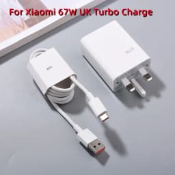 For Xiaomi 67W Fast Charger UK Plug Turbo Charge Adapter 6A Usb Type C Cable For Mi 14 12 11 13 10 10T POCO X5 Redmi Note 12 13