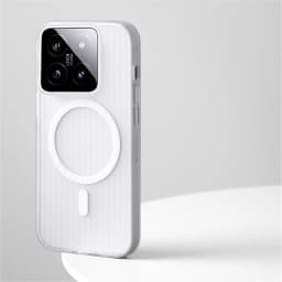 Matte Clear Corrugated Phone Case For Magsafe Xiaomi 15 14 13T 13 Pro Poco F5 F6 Pro Wireless Charging Magnetic Cover