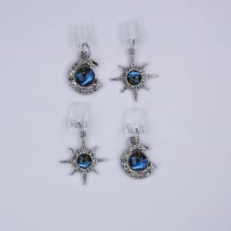 Blue Planet Moon And Star Shaped Mobile Phone Dust Plug Pendant Hanging Decoration Accessories For Iphone Type-c Port Lanyard