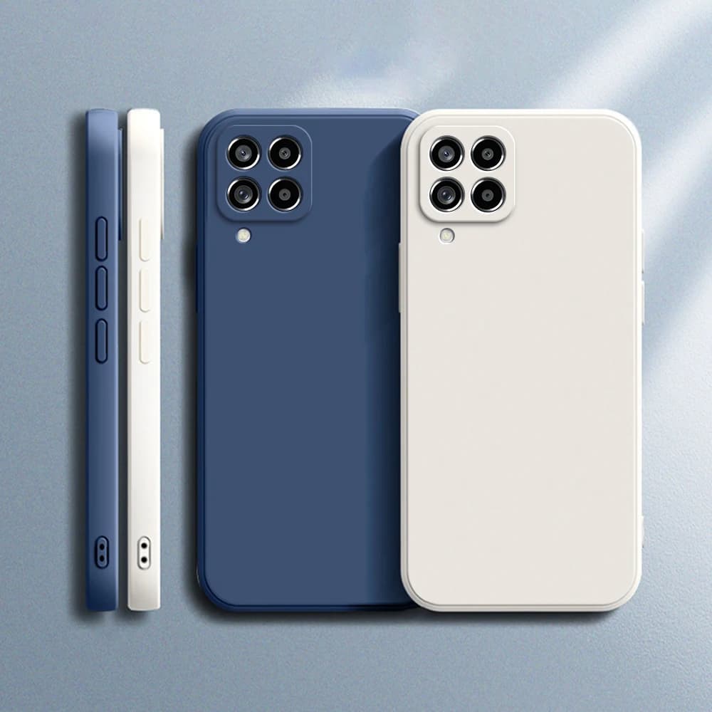 For Samsung A12 Case Samsung Galaxy A12 M12 A22 A42 M32 M42 4G Cover Square Matte Silicone Luxury Classic Phone Cover Funda