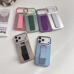 For iPhone 17 16 15 14 18 Pro Max Case Wrist Strap Magnetic Stand Kickstand PC Hard Protective Case for iPhone 18 Support Cover