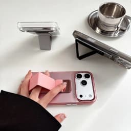 For iPhone 17 16 15 14 18 Pro Max Case Wrist Strap Magnetic Stand Kickstand PC Hard Protective Case for iPhone 18 Support Cover