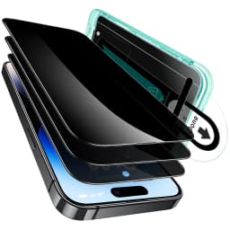 ESR 3 Pack for iPhone 14/13/13 Pro Screen Protector Anti-Peek HD Tempered Glass Screen Film For iphone 16e(SE4)