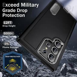 Case For Samsung Galaxy S25 Ultra Galaxy S24 Ultra S23 Ultra Full Body Shockproof Heavy Duty Anti-Scratch Rugged Kickstand Cover