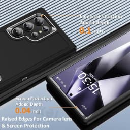 Case For Samsung Galaxy S25 Ultra Galaxy S24 Ultra S23 Ultra Full Body Shockproof Heavy Duty Anti-Scratch Rugged Kickstand Cover