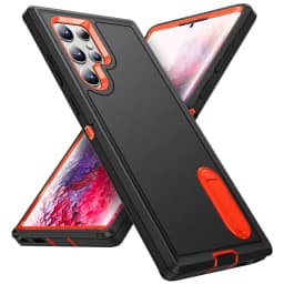 Case For Samsung Galaxy S25 Ultra Galaxy S24 Ultra S23 Ultra Full Body Shockproof Heavy Duty Anti-Scratch Rugged Kickstand Cover