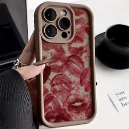 Black Lips Kiss Print Soft Matte Phone Case For Samsung Galaxy A16 S24 S25 Ultra S26 S23 FE A17 A56 Cases A36 A55 A54 A26 Cover