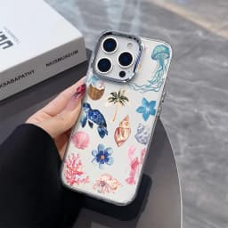 LuxuryStarfishCoralJellyfishPatternPhoneCaseForGooglePixel109878A9AXLPro4G5GTransparentSiliconeBackCover