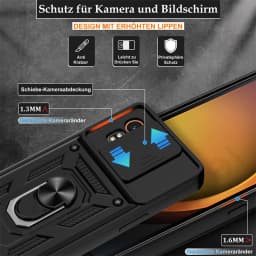 Case For Samsung XCover 7 Pro For Galaxy XCover 7 Camera Lens Cover Phone Ring Stand Armor rotate Cover