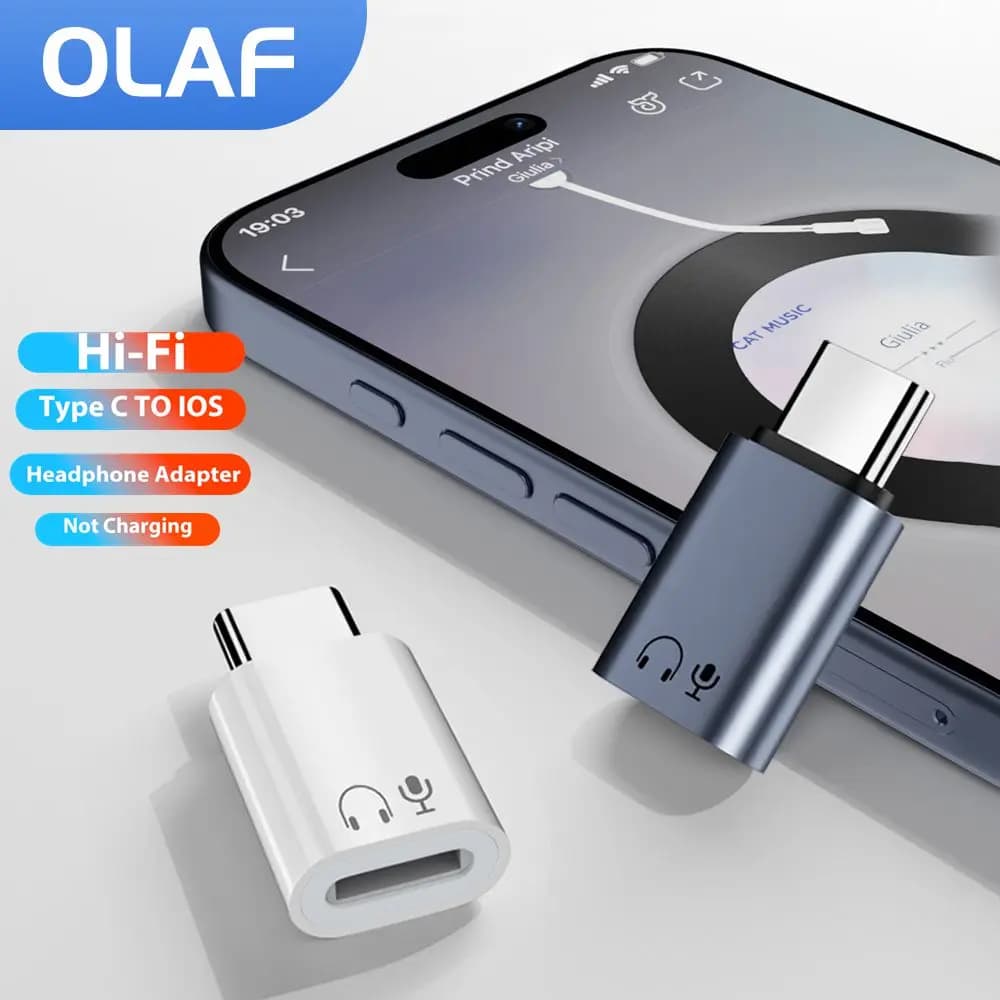 Type C TO Lightning Headphone Adapter IOS Female to USB C Audio Adapter For iPhone 1516 Samsung Voice Call Wired Headset Adapter