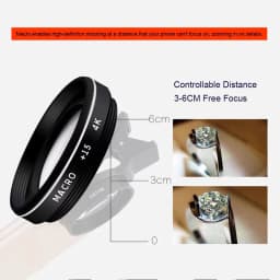 4K HD Phone Camera Lens Kit 15X 30X Macro Lens Clip On Cell Phone Camera Filter Lens For iPhone Samsung Android Smartphone New