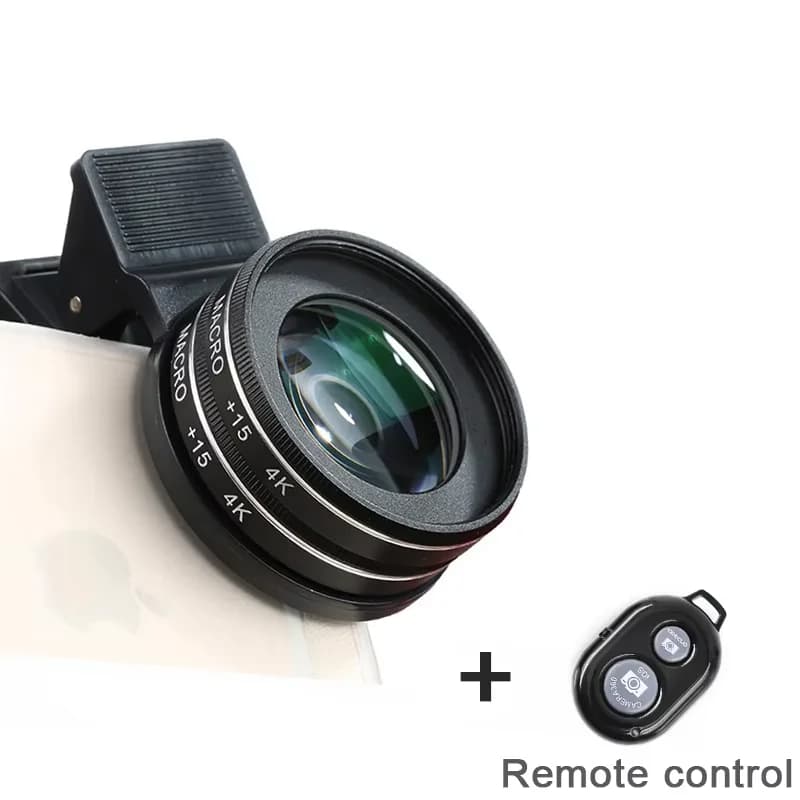 4K HD Phone Camera Lens Kit 15X 30X Macro Lens Clip On Cell Phone Camera Filter Lens  For iPhone Samsung Android Smartphone New