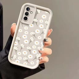 For Samsung Galaxy A56 5G A17 A07 A36 A26 A16 A06 A15 A25 A55 A35 A54 A14 A34 S26 Ultra S25 FE S24 Plus Daisy Flower Phone Case