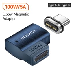 Toocki 100W Magnetic USB C Adapter USB3.0 Type C for Samsung Huawei Oneplus 5Gbps Data LED OTG Converter for Macbook iPhone 15