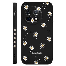 Smiling Daisy Phone Case For Oneplus 13 13R 12 12R 11 11R 10 10R 10T 9R 9RT 9 8T 8 7 7T Pro 5G Liquid Silicone Cover