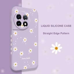 Smiling Daisy Phone Case For Oneplus 13 13R 12 12R 11 11R 10 10R 10T 9R 9RT 9 8T 8 7 7T Pro 5G Liquid Silicone Cover