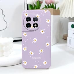 Smiling Daisy Phone Case For Oneplus 13 13R 12 12R 11 11R 10 10R 10T 9R 9RT 9 8T 8 7 7T Pro 5G Liquid Silicone Cover