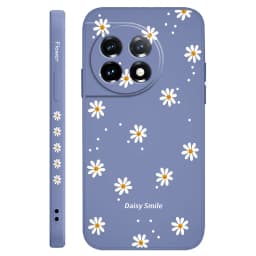 Smiling Daisy Phone Case For Oneplus 13 13R 12 12R 11 11R 10 10R 10T 9R 9RT 9 8T 8 7 7T Pro 5G Liquid Silicone Cover