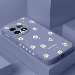 Smiling Daisy Phone Case For Oneplus 13 13R 12 12R 11 11R 10 10R 10T 9R 9RT 9 8T 8 7 7T Pro 5G Liquid Silicone Cover