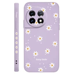 Smiling Daisy Phone Case For Oneplus 13 13R 12 12R 11 11R 10 10R 10T 9R 9RT 9 8T 8 7 7T Pro 5G Liquid Silicone Cover