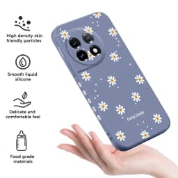 Smiling Daisy Phone Case For Oneplus 13 13R 12 12R 11 11R 10 10R 10T 9R 9RT 9 8T 8 7 7T Pro 5G Liquid Silicone Cover